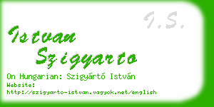 istvan szigyarto business card