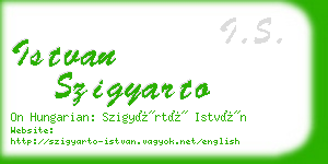 istvan szigyarto business card